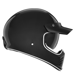 NOX PREMIUM KASK INTEGRALNY (FULL FACE) SEVENTY II SOLID KOLOR CZARNY POŁYSK ROZMIAR XL