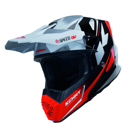 KENNY RACING KASK CROSS/ENDURO TRACK GRAPHIC SPEED BLACK RED KOLOR BIAŁY/CZARNY/CZEROWNY ROZMIAR XL