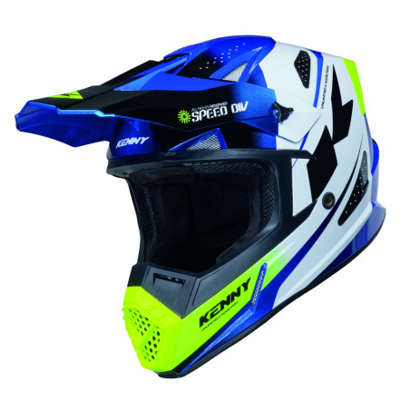 KENNY RACING KASK CROSS/ENDURO TRACK GRAPHIC SPEED NEON BLUE KOLOR NIEBIESKI/BIAŁY ŻÓŁTY ROZMIAR XL