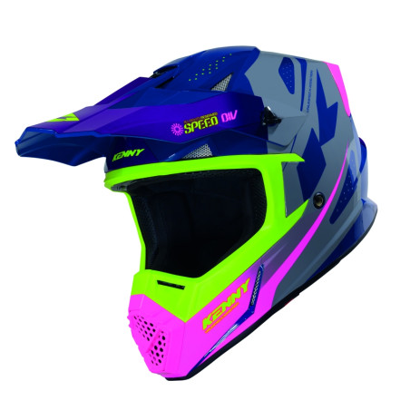 KENNY RACING KASK CROSS/ENDURO TRACK GRAPHIC SPEED PURPLE PINK KOLOR FIOLETOWY/RÓŻOWY/ŻÓŁTY ROZMIAR S