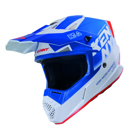 KENNY RACING KASK CROSS/ENDURO TRACK GRAPHIC FOCUS PATRIOT KOLOR BIAŁY/NIEBIESKI/CZERWONY ROZMIAR L