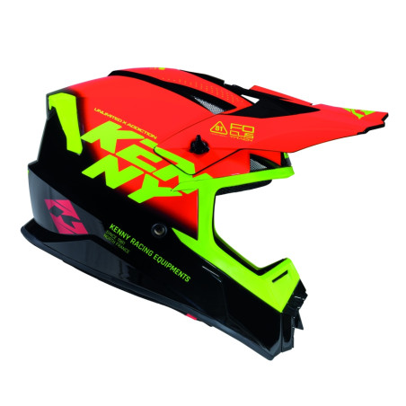 KENNY RACING KASK CROSS/ENDURO TRACK GRAPHIC FOCUS RED KOLOR CZERWONY/CZARNY/ŻÓŁTY ROZMIAR M