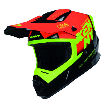 KENNY RACING KASK CROSS/ENDURO TRACK GRAPHIC FOCUS RED KOLOR CZERWONY/CZARNY/ŻÓŁTY ROZMIAR S