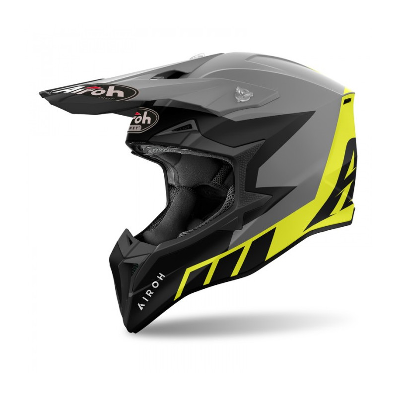 AIROH KASK CROSS / ENDURO / ATV / QUAD WRAAAP CONQUER KOLOR ŻÓŁTY FLUO/CZARNY/BIAŁY MAT ROZMIAR M