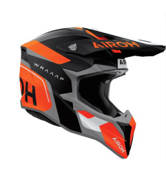 AIROH KASK CROSS / ENDURO / ATV / QUAD WRAAAP CONQUER KOLOR POMARAŃCZOWY/CZARNY/BIAŁY MAT ROZMIAR S
