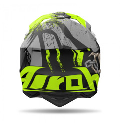 AIROH KASK CROSS / ENDURO / ATV / QUAD WRAAAP DARKNESS KOLOR ZIELONY FLUO/CZARNY/SZARY ROZMIAR S