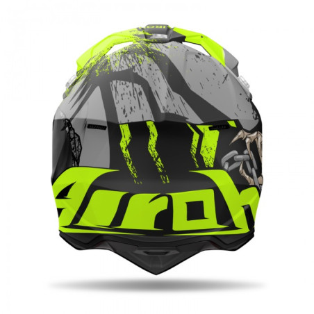 AIROH KASK CROSS / ENDURO / ATV / QUAD WRAAAP DARKNESS KOLOR ZIELONY FLUO/CZARNY/SZARY ROZMIAR M