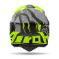 AIROH KASK CROSS / ENDURO / ATV / QUAD WRAAAP DARKNESS KOLOR ZIELONY FLUO/CZARNY/SZARY ROZMIAR M