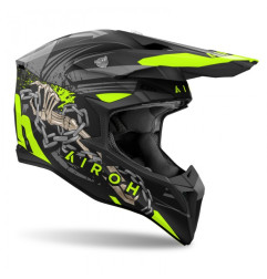 AIROH KASK CROSS / ENDURO / ATV / QUAD WRAAAP DARKNESS KOLOR ZIELONY FLUO/CZARNY/SZARY ROZMIAR M