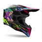 AIROH KASK CROSS / ENDURO / ATV / QUAD WRAAAP MUSIC KOLOR CZARNY/ZIELONY/FIOLETOWY ROZMIAR S