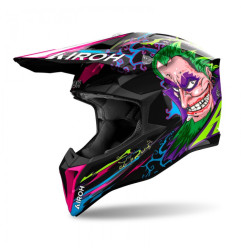 AIROH KASK CROSS / ENDURO / ATV / QUAD WRAAAP MUSIC KOLOR CZARNY/ZIELONY/FIOLETOWY ROZMIAR M
