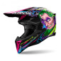 AIROH KASK CROSS / ENDURO / ATV / QUAD WRAAAP MUSIC KOLOR CZARNY/ZIELONY/FIOLETOWY ROZMIAR M