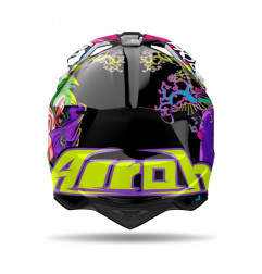 AIROH KASK CROSS / ENDURO / ATV / QUAD WRAAAP MUSIC KOLOR CZARNY/ZIELONY/FIOLETOWY ROZMIAR L