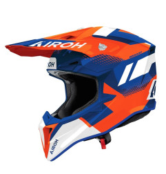 AIROH KASK CROSS / ENDURO / ATV / QUAD WRAAAP VISION POMARAŃCZOWY/NIEBIESKI/BIAŁY ROZMIAR XL