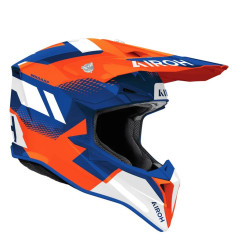 AIROH KASK CROSS / ENDURO / ATV / QUAD WRAAAP VISION POMARAŃCZOWY/NIEBIESKI/BIAŁY ROZMIAR XL