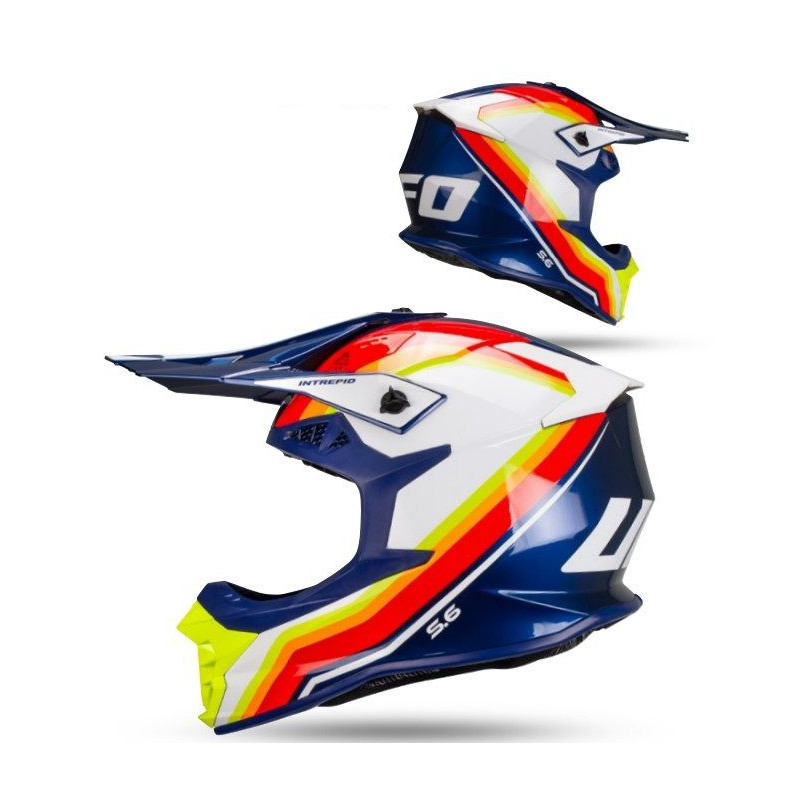 UFO 2026/01 KASK INTREPID CROSS KOLOR ŻÓŁTY/NIEBIESKI FLUO ROZMIAR M ( ECE 22R06 ) - KOLEKCJA 2026