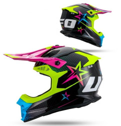 UFO 2026/01 KASK INTREPID CROSS KOLOR CZARNY/ŻÓŁTY/RÓŻOWY ROZMIAR XL ( ECE 22R06 ) - KOLEKCJA 2026