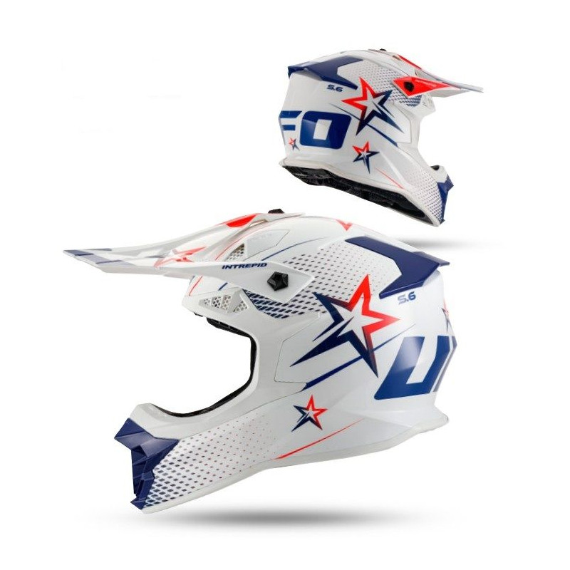 UFO 2026/01 KASK INTREPID CROSS KOLOR BIAŁY/CZERWONY ROZMIAR L ( ECE 22R06 ) - KOLEKCJA 2026