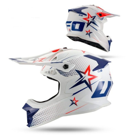 UFO 2026/01 KASK INTREPID CROSS KOLOR BIAŁY/CZERWONY ROZMIAR M ( ECE 22R06 ) - KOLEKCJA 2026