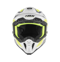 NOX KASK OFF ROAD / CROSS N634 STORM KOLOR BIAŁY/NIEBIESKI/ŻÓŁTY FLUO ROZMIAR M