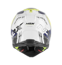 NOX KASK OFF ROAD / CROSS N634 STORM KOLOR BIAŁY/NIEBIESKI/ŻÓŁTY FLUO ROZMIAR L