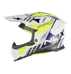 NOX KASK OFF ROAD / CROSS N634 STORM KOLOR BIAŁY/NIEBIESKI/ŻÓŁTY FLUO ROZMIAR XL