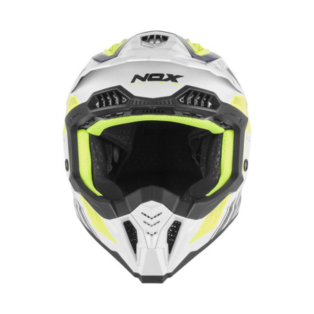 NOX KASK OFF ROAD / CROSS N634 STORM KOLOR BIAŁY/NIEBIESKI/ŻÓŁTY FLUO ROZMIAR XXL