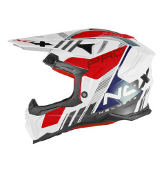 NOX KASK OFF ROAD / CROSS N634 STORM KOLOR BIAŁY/NIEBIESKI/CZERWONY ROZMIAR L