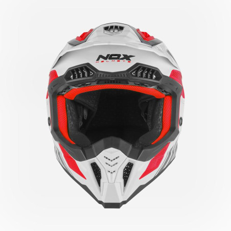 NOX KASK OFF ROAD / CROSS N634 STORM KOLOR CZERWONY/BIAŁY ROZMIAR M