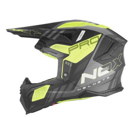 NOX KASK OFF ROAD /CROSS N634 STORM KOLOR CZARNY MAT/ZÓŁTY FLUO ROZMIAR L