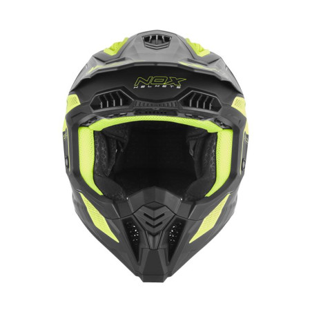 NOX KASK OFF ROAD /CROSS N634 STORM KOLOR CZARNY MAT/ZÓŁTY FLUO ROZMIAR L