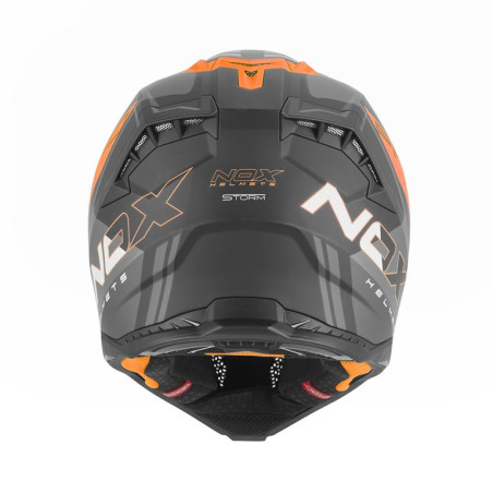 NOX KASK OFF ROAD / CROSS N634 STORM KOLOR CZARNY MAT/POMARAŃCZOWY FLUO ROZMIAR XL