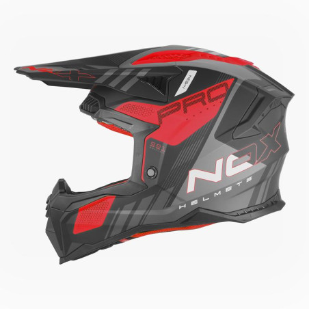 NOX KASK OFF ROAD / CROSS N634 STORM KOLOR CZARNY MAT/CZERWONY ROZMIAR XL