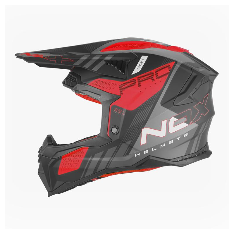 NOX KASK OFF ROAD / CROSS N634 STORM KOLOR CZARNY MAT/CZERWONY ROZMIAR XXL