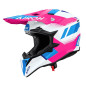 AIROH KASK CROSS / ENDURO / ATV / QUAD WRAAAP VISION KOLOR BIAŁY/NIEBIESKI/RÓŻOWY ROZMIAR S