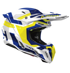 AIROH KASK CROSS / ENDURO / ATV / QUAD TWIST 3 DYNASTY BLUE YELLOW GLOSS KOLOR ŻÓŁTY/NIEBIESKI/BIAŁY ROZMIAR S