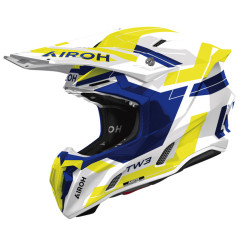 AIROH KASK CROSS / ENDURO / ATV / QUAD TWIST 3 DYNASTY BLUE YELLOW GLOSS KOLOR ŻÓŁTY/NIEBIESKI/BIAŁY ROZMIAR L