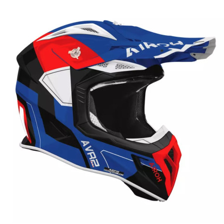 AIROH KASK CROSS / ENDURO / ATV / QUAD AVIATOR ACE 2 SHIELD BLUE RED GLOSS KOLOR CZARNY/NIEBIESKI/CZERWONY ROZMIAR M