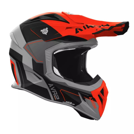 AIROH KASK CROSS / ENDURO / ATV / QUAD AVIATOR ACE 2 SHIELD ORANGE MATT KOLOR POMARAŃCZOWY/CZARNY/SZARY MAT ROZMIAR M