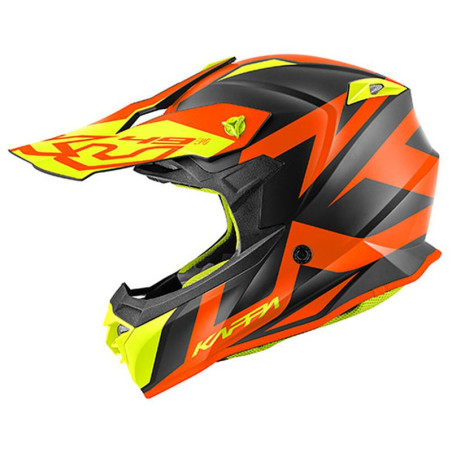 KAPPA KASK KV49 EVO GREAT CROSS KOLOR CZARNY MAT/POMARAŃCZOWY ROZM. 60 / L ( HOMOLOGACJA ECE 22R06 )
