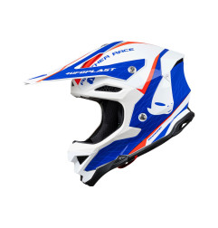 UFO KASK DIAMOND CROSS CARBON FIBERGLASS MADE IN ITALY KOLOR BIAŁY/CZERWONY/NIEBIESKI ROZMIAR L - WYPRZEDAŻ