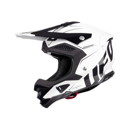 UFO KASK DIAMOND CROSS CARBON FIBERGLASS MADE IN ITALY KOLOR CZARNY/BIAŁY ROZMIAR XL - WYPRZEDAŻ