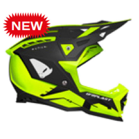 UFO KASK ECHUS CROSS FIBERGLASS KOLOR CZARNY/ŻÓŁTY FLUO ROZMIAR L ( ECE 22R06 ) - KOLEKCJA 2025/2026