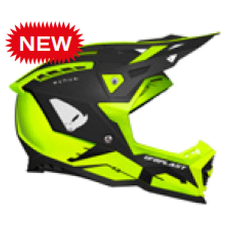 UFO KASK ECHUS CROSS FIBERGLASS KOLOR CZARNY/ŻÓŁTY FLUO ROZMIAR M ( ECE 22R06 ) - KOLEKCJA 2025/2026