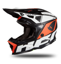 UFO KASK ECHUS CROSS FIBERGLASS KOLOR CZARNY/BIAŁY/POMARAŃCZOWY FLUO ROZMIAR S ( ECE 22R06 ) - KOLEKCJA 2025/2026