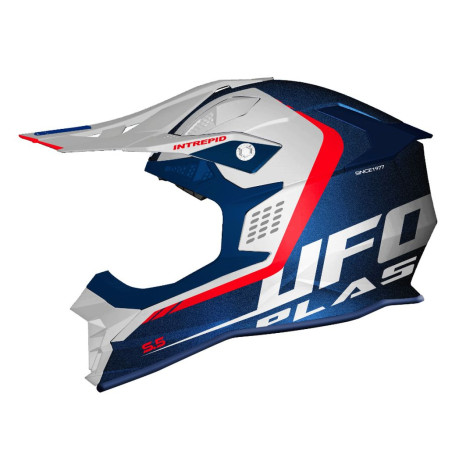 UFO KASK INTREPID CROSS KOLOR BIAŁY/NIEBIESKI/CZERWONY FLUO ROZMIAR S ( ECE 22R06 )
