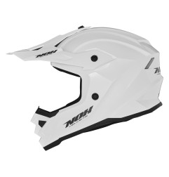 NOX KASK CROSS / OFFROAD N761 SOLID KID / JUNIOR (DZIECIĘCY) KOLOR BIAŁY POŁYSK ROZMIAR S (ZAPIĘCIE MIKROMETRYCZNE)