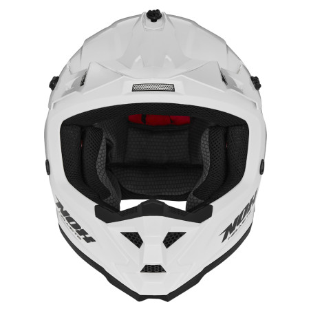 NOX KASK CROSS / OFFROAD N761 SOLID KID / JUNIOR (DZIECIĘCY) KOLOR BIAŁY POŁYSK ROZMIAR S (ZAPIĘCIE MIKROMETRYCZNE)