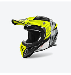 AIROH PROMOCJA KASK CROSS / ENDURO / ATV / QUAD AVIATOR ACE 2 ENGINE KOLOR CZARNY/SZARY/ŻÓŁTY FLUO ROZMIAR XL