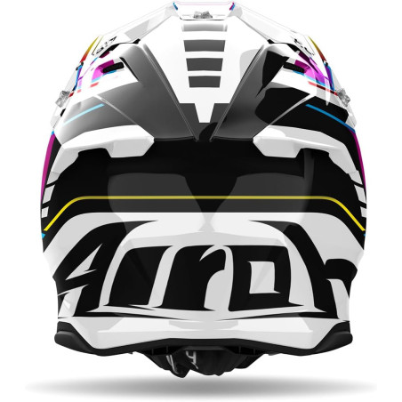 AIROH KASK CROSS / ENDURO / ATV / QUAD TWIST 3 RAINBOW KOLOR BIAŁY/CZARNY/ZÓŁTY/FIOLETOWY ROZMIAR M